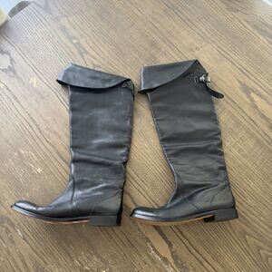 Coach “Cheyenne” Knee Riding Boots Wmns Sz 7.5B Soft Black Leather Chic
